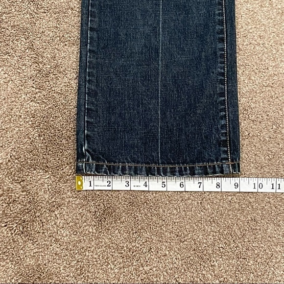 The Limited Dark Wash Denim Jeans w/ Perm Crease Straight Leg Classic Fit - Picture 6 of 14